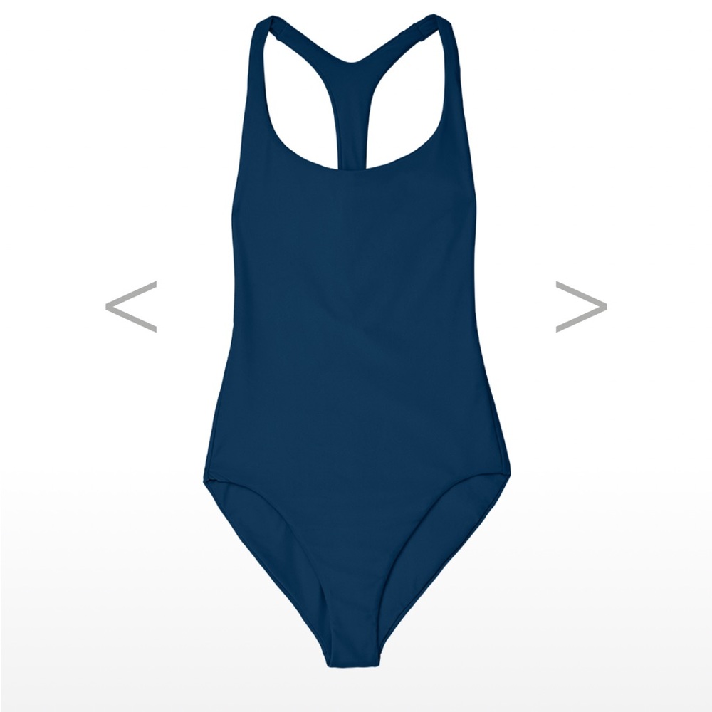 Bikyni Racerback One Piece Swimsuit / Blue / SM